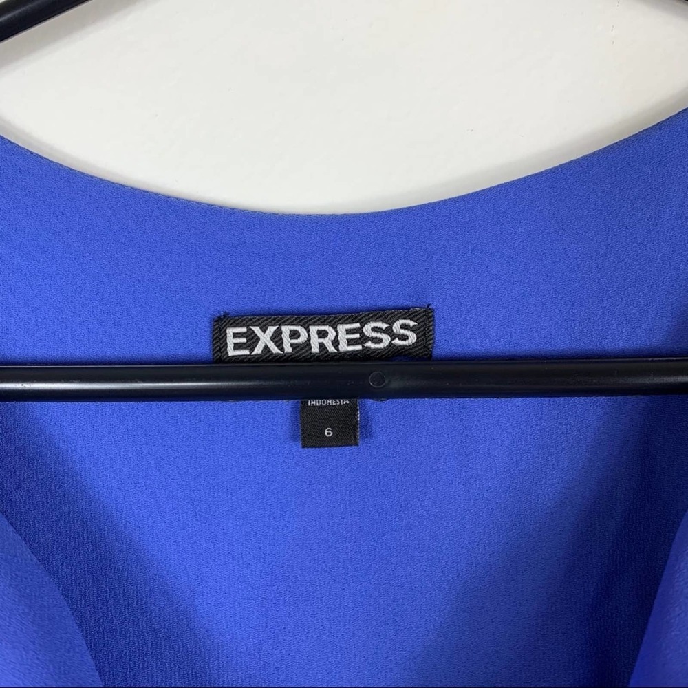 🌵Express Blue Ruffle Romper Womens 6 - Picture 4 of 7